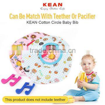 Wholesale easy clean organic bpa free silicone teething bib with 2 snaps