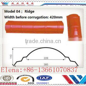 Low Price Color Coated Steel Ridge for Two-sloped Roof, Long Use Ridge Steel Roof photo-4