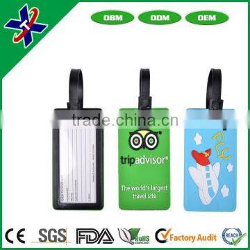 Cheap Bulk PVC Rubber Luggage Tag for Tourist Souvenirs