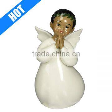 4inch Porcelain Praying African American Boy Angel Figurines