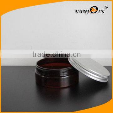 5 oz Amber Wide Mouth PET Plastic Jars With Metal Cap photo-3