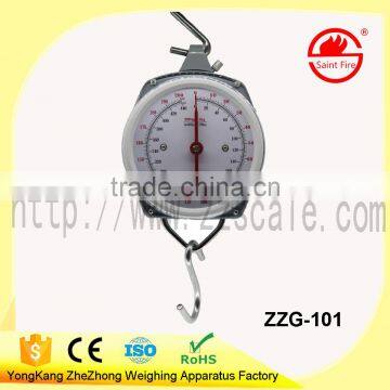 Mechanical portable hanging hook luggage spring scale with tape measure