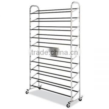 Chrome 10-Tier Rolling Shoe Rack photo-2