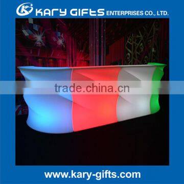 2017 Modern PE Plastic Bar Table Set High Bar Cocktail Table White Plastic LED Furniture Led Bar Table photo-4
