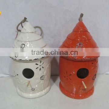 Hot sell ceramic distressed bird cage