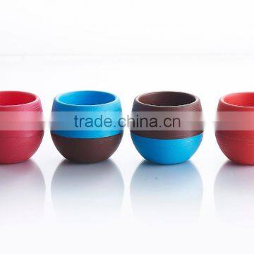 Mini Round Plastic Plant Flower Pot Home Office Decor Planter