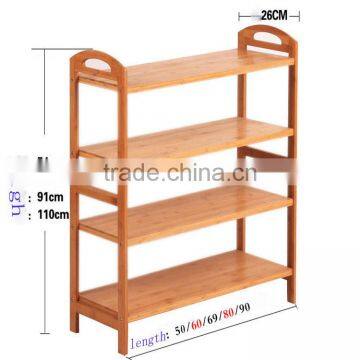 Manufacturer Portable Wooden Shoe Rack Stackable Bamboo Pine Paulownia Shoe Rack With 3 Layer photo-2