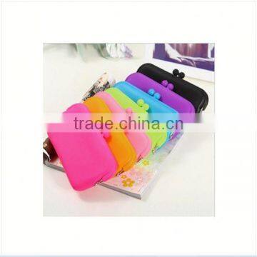 New design Fashion wholsale colorful silicone small coin wallet