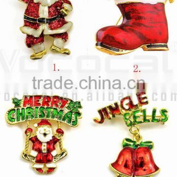 Alloy Brooch Pin for Christmas Theme Party Decoration Gift