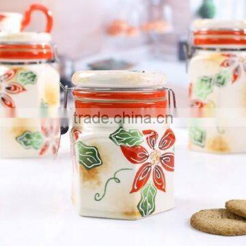 hot sale high quality ceramic food canisters set/storage containers set /2 ceramic containers