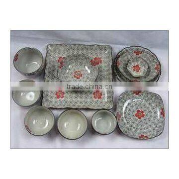 10 pcs japanese style stock porcelain dinner set