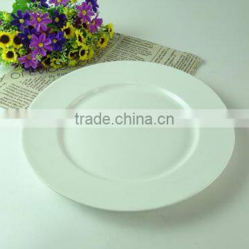 New Design Restaurant Ceramic 10inch Round Plate Wholesale White Porcelain Round Plate photo-2