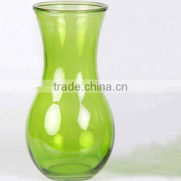 green glass vase for flower arrangement