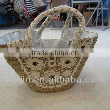 natural seagrass handmade fashion beach bag