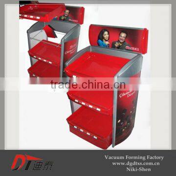 Popular plastic showing stand by thermoforming