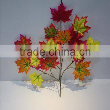 artificial leaves fabric colourful maple branch