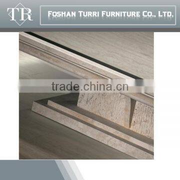 Modern Glass Top White Marble Travertine Coffee Table for Home Used photo-3