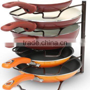 5 Layers Kitchen Cabinet Pantry Durable Wire Pan Organizer Rack photo-2