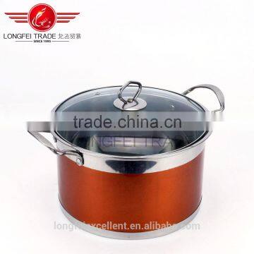 Factory Stocked Colorful Cheap Stainless Steel Soup Cooking Pot Set photo-3