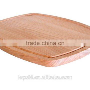 Natural Wood Cutting and Chopping Board Large With Groove 15 x 11 Inches,3/4 Inch Thick, Carving Board Topside Has Drip Groove photo-2