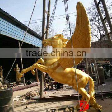 Flying Golden Winged Horse Sculpture in Bronze photo-3