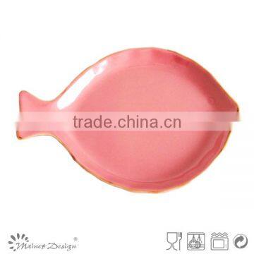 Wholesale Solid Color Glazed Fish Shape Plate photo-4