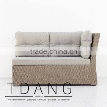 Belvedere Corner Wicker Bench - Outdoor Poly Rattan - Conversation Wicker Furniture photo-2