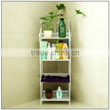 Professional factory supply 4 tier metal bahroom shelf for sale