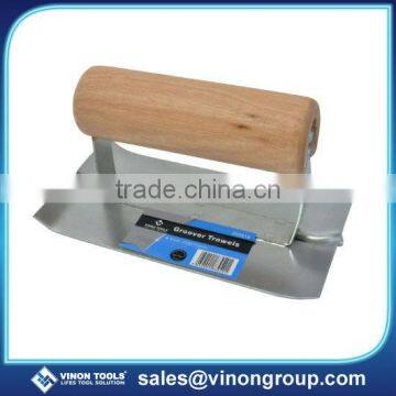 Groover Trowel, Cement Trowel, Corner Trowel, Edge Trowel W/wood handle