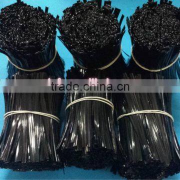 Black PE or PVC Plastic Coated Twist Tie Wire With Single Metal for Wire Cable photo-5