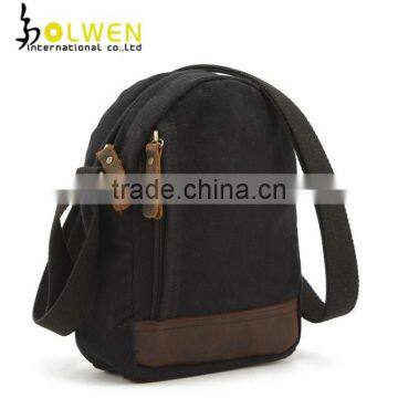 Leisure small canvas shoulder bag for shopping