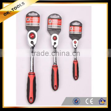 OK-TOOLS ratchet handle, 45T, curved handle with pear-type handle, good quality ratchet handle