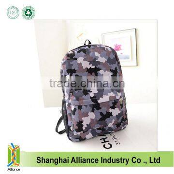 New Designed Fashion Canvas Leisure Shoulder Bag Unisex Travel Backpack Attractive Camo Schoolbag