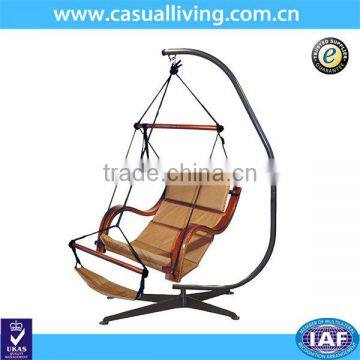 Outdoor Hammock Hanging Chair with Durable C-shape Steel Frame Stand