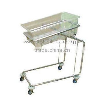 Baby Cot, Tiltable, Stainless Steel, Removable Basket