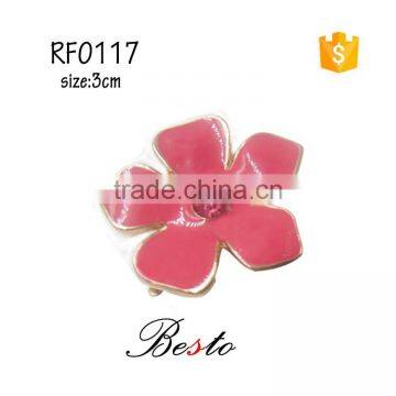 New arriving flower metal shoes buckle accessory for woman's shoes