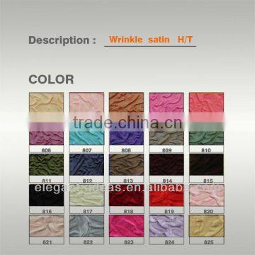 Wrinkle satin-3D flock motif