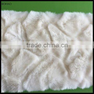 High Quality Artificial Rabbit Fur Pattern White Soft Fake Fur