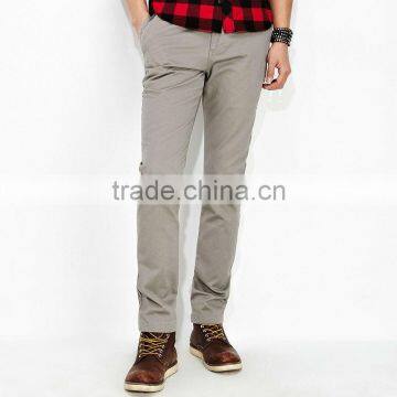 Brushed fabric denim straight khaki pants