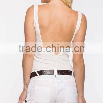 Summer Nice Design Women White Belted Linen Shorts Wholesale photo-4