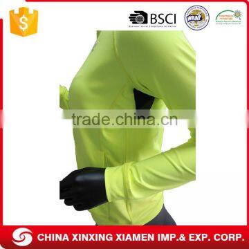 Neon Yellow Wholesale Women Sport Running Jacket photo-3