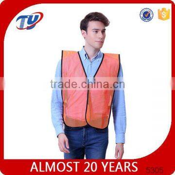 cheap reflective orange summer mesh safety vest