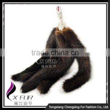 CX-R-20 2016 New Fashion Handmade Mink Tail Fur Metal Keyring photo-4