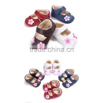 2017 PU princess children flower shoes kids led shoes baby girl shoes