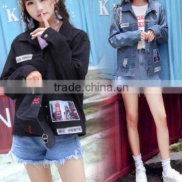Zm35759a New Style Winter Autumn Short Denim Jacket Coat for Women photo-3