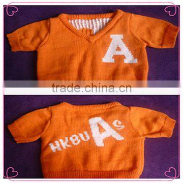 wholesale Toy accessories mini Doll Yellow v-neck sweater