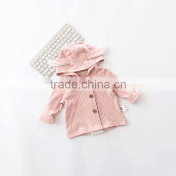 0-3 Years 2017 Hot Wholesale Cotton Autumn Full Sleeves Solid Color Baby Coats photo-4