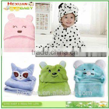 lovely custom animal shape coral fleece or cotton baby hooded bath towel