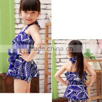 2015 design Kid Swimsuit One Piece Baby Girls beach Wear with cap