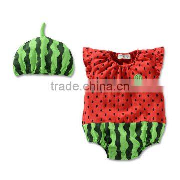 Factory Supply New Fashion Funny Baby Girl Boy Rompers w/ Hat Newborn Clothing Set photo-3